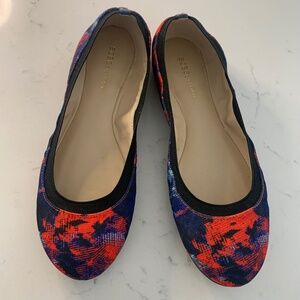 BCBG Moneli Blue and Red Ballerina Flats Size 8.5